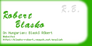 robert blasko business card