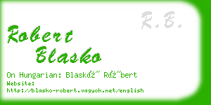 robert blasko business card